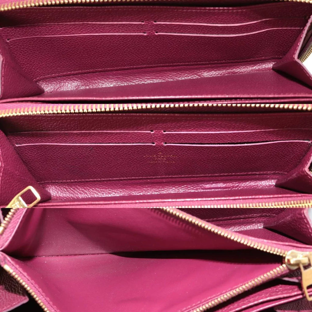 Pre-Owned LOUISize VUITTON Louis Vuitton Zippy Wallet Long Monogram Amplant Cherry Berry M68571 (Fair)