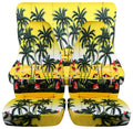 T242-Designcovers Fits 2003-2006 Jeep wrangler LJ Hawaiian Print Sizeeat Covers: Yellow w Palm Tree - Full Sizeetr