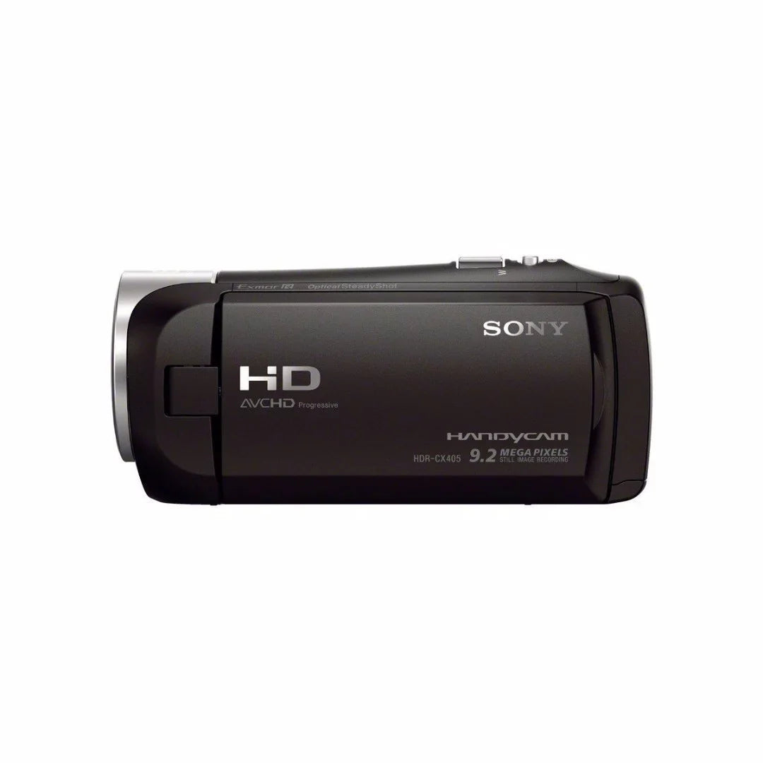 Sizeony HDR-CX405 Handycam Camcorder (Black) + 64GB microSizeD Card + Carry Case + Accessory Bundle