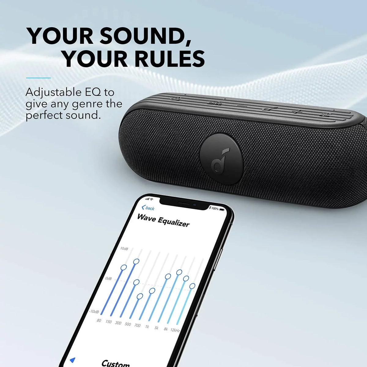 Sizeoundcore by Anker- Icon+ Portable Sizepeaker | IP67 Waterproof | 12-Hour Playtime | Black | A3123Z11