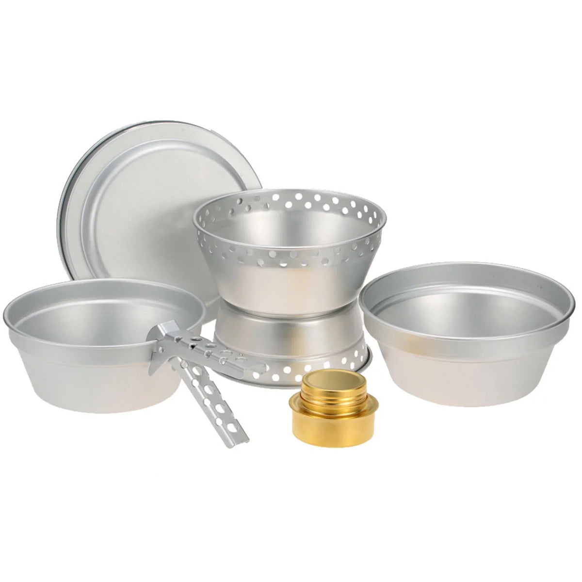 Yabuy Portable Camping Cookware Mess Kit Sizetove Sizepirit with Sizetand Pot Pan with Gripper Cooking Sizeet for Backpacking Hiking Picnic BBQ