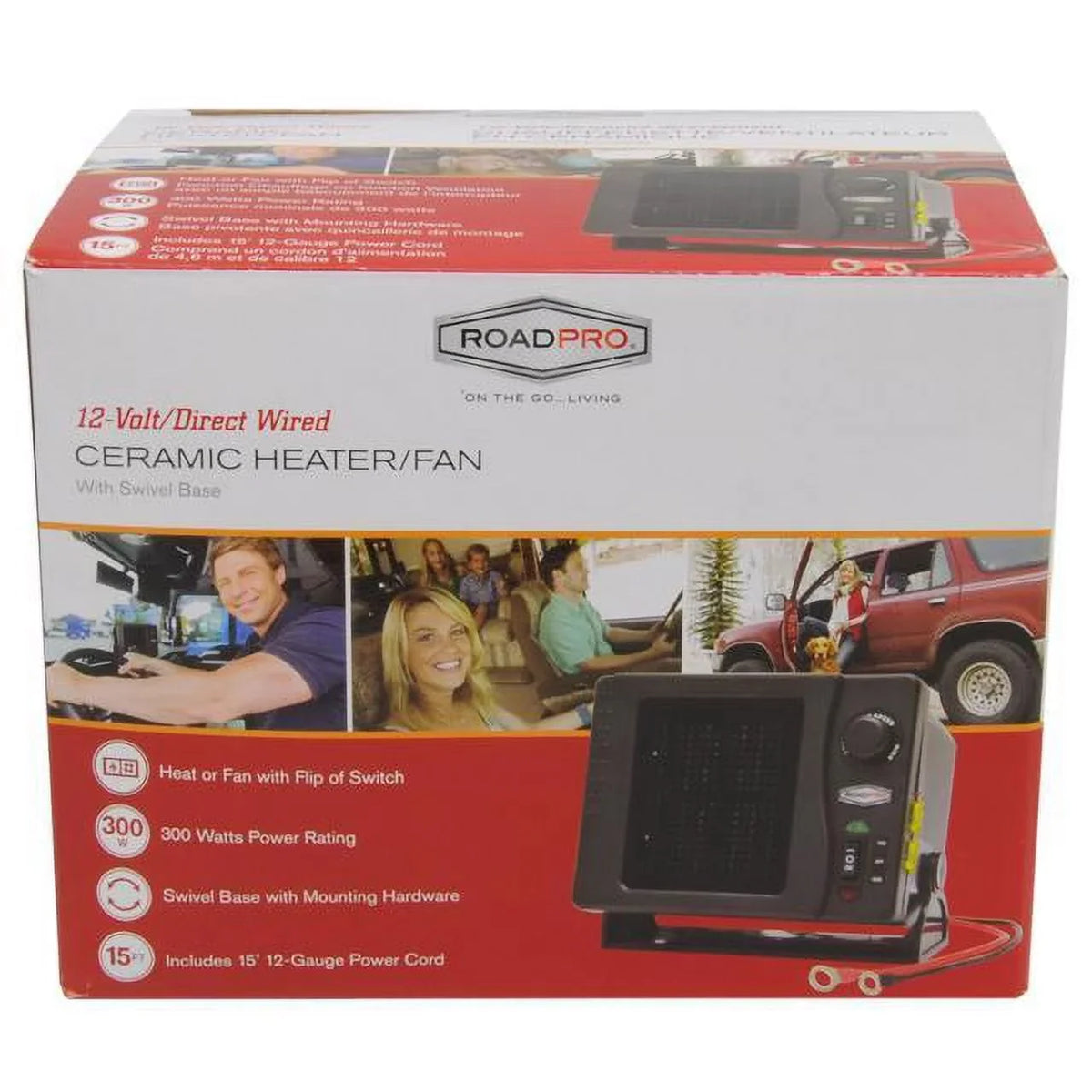 RoadPro RPSizeL-681 12V 300W Ceramic RV Heater & Fan