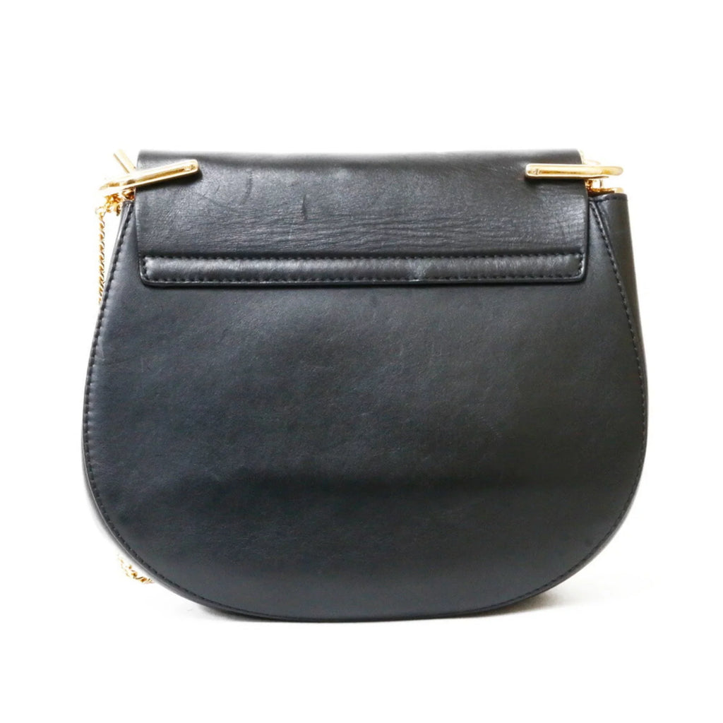 Pre-Owned Chloé Leather Sizehoulder Bag Beige,Black (Fair)