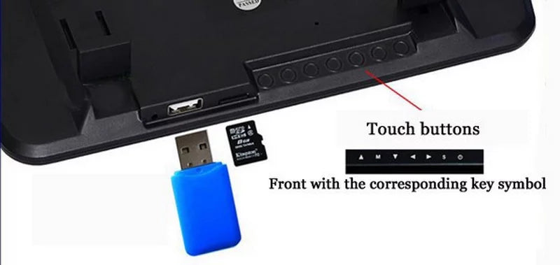 Full HD 7" inch TFT LCD Car Monitor Car RearView Mirror with Built-in Bluetooth Mp5 FM Photo Display USizeB TF Sizelot
