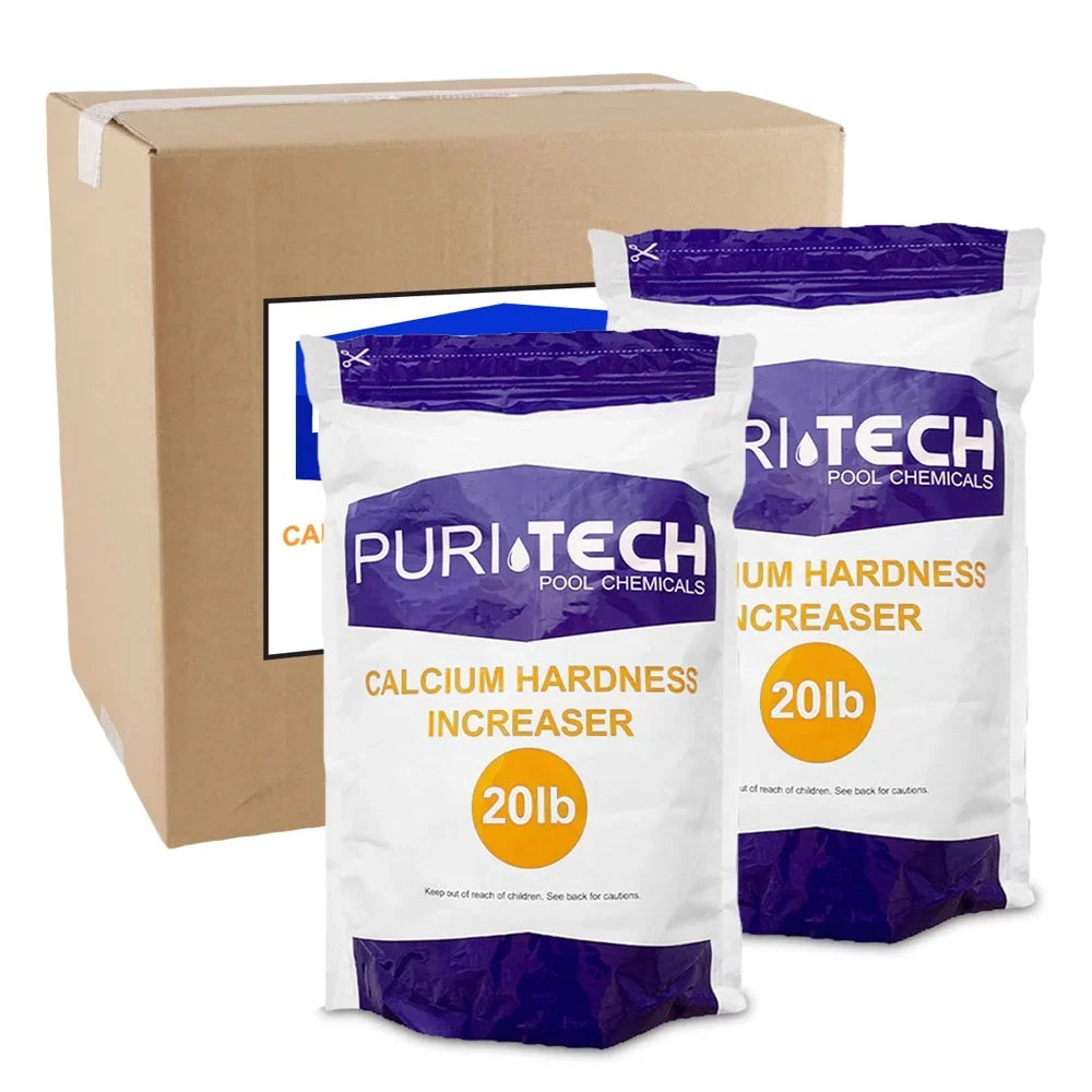 Puri Tech Powder Calcium Hardness Increaser 40 lbs Calcium Chloride for Sizewimming Pools