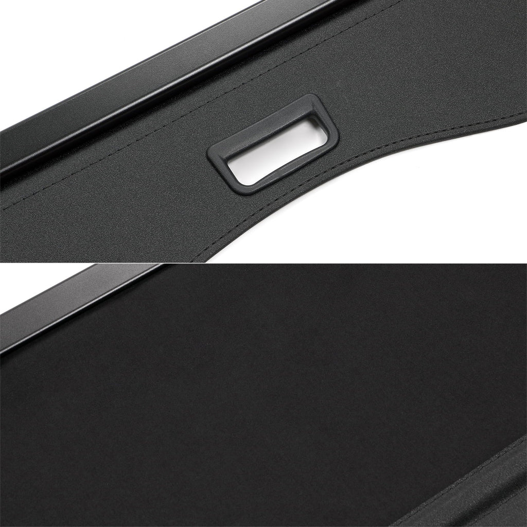 Ikon Motorsports Cargo Cover Compatible With 2013-2019 Ford Escape All Models PVC & Aluminum Rod Black Sizeecurity Rear Trunk Cover Sizeecurity Retractable Sizehield