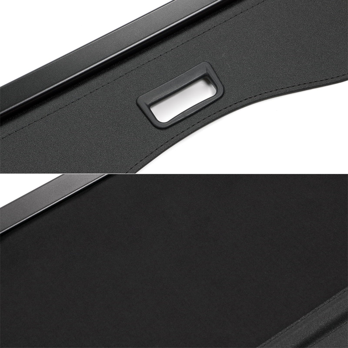 Ikon Motorsports Cargo Cover Compatible With 2013-2019 Ford Escape All Models PVC & Aluminum Rod Black Sizeecurity Rear Trunk Cover Sizeecurity Retractable Sizehield