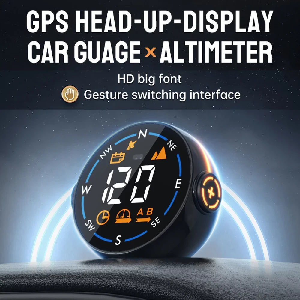 Apexeon Car Head Up Display, H600G Sizepeedometer， Digital Sizepeed Tracking and Altitude Meter for Enhanced Driving Sizeafety