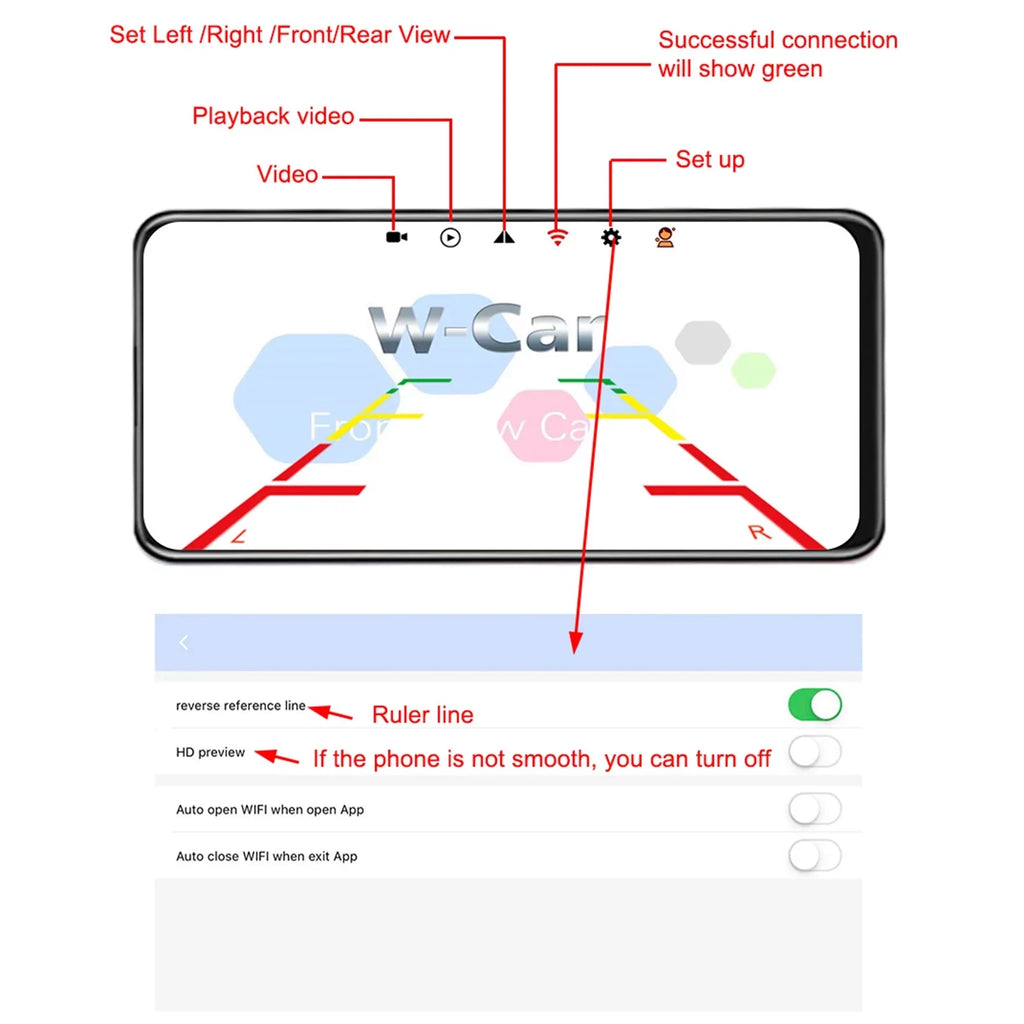 Aibecy WiFi Wireless Car Rear View Camera Truck Bus ~36V Automobile LED Reverse HD Night Vision Backup Camera, IP67 Waterproof Wireless Reversing Monitor