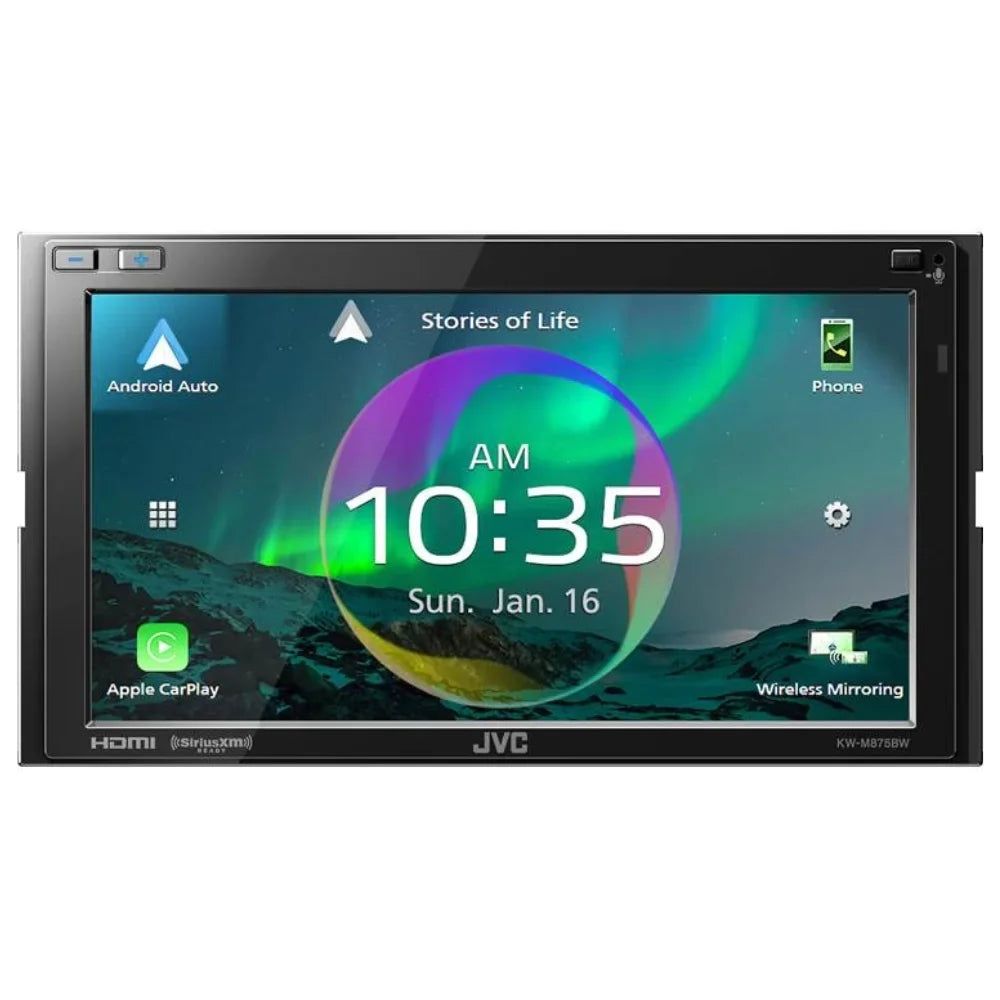 New JVC KW-M875BW 6.8" Digital Multimedia Receiver w/ Apple CarPlay & Backup Camera