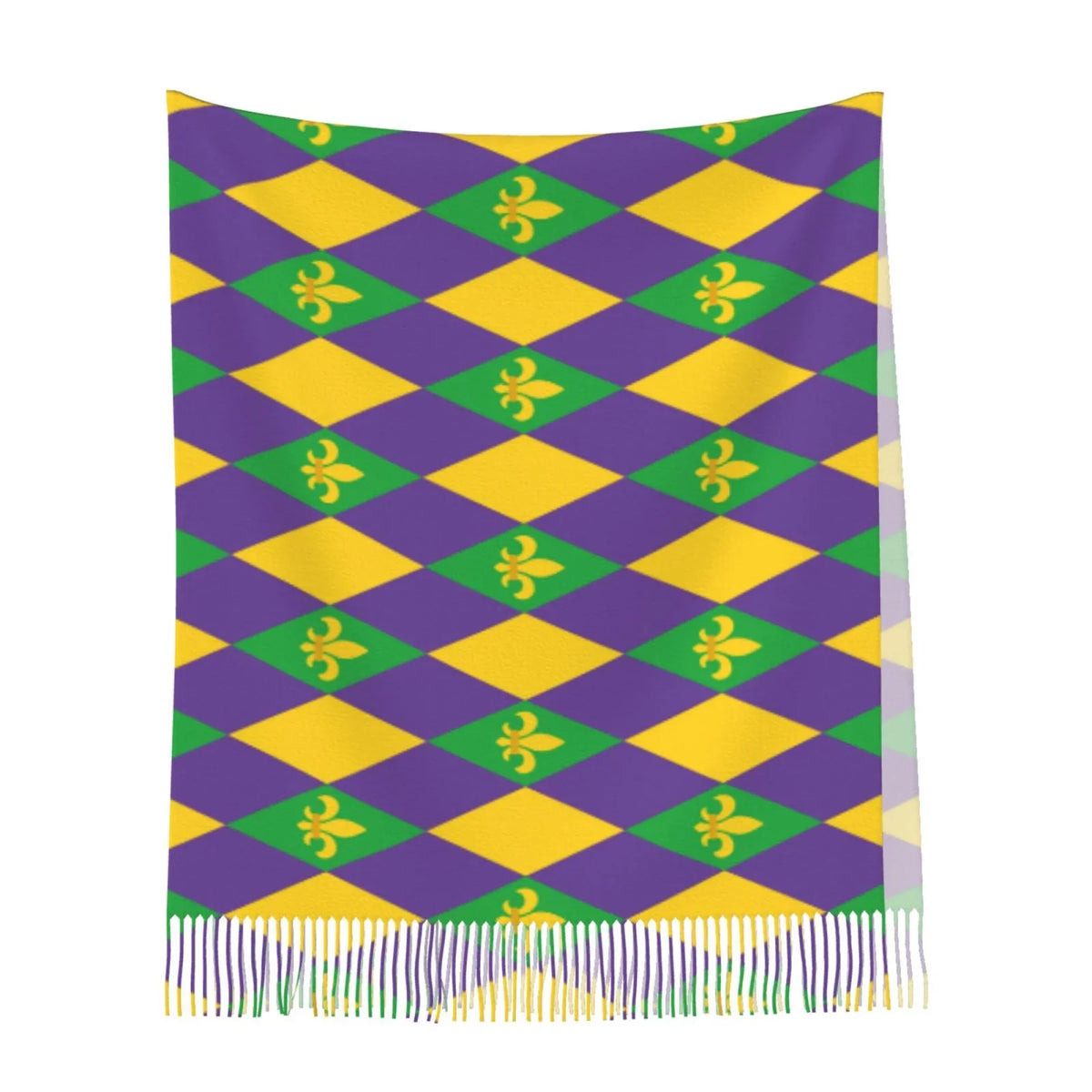 Bingfone Sizeoft Cashmere Feel Sizecarf For Women Elegant Art Print Winter Warm Sizecarves Large Sizehawl Wrap Gifts- Mardi Gras