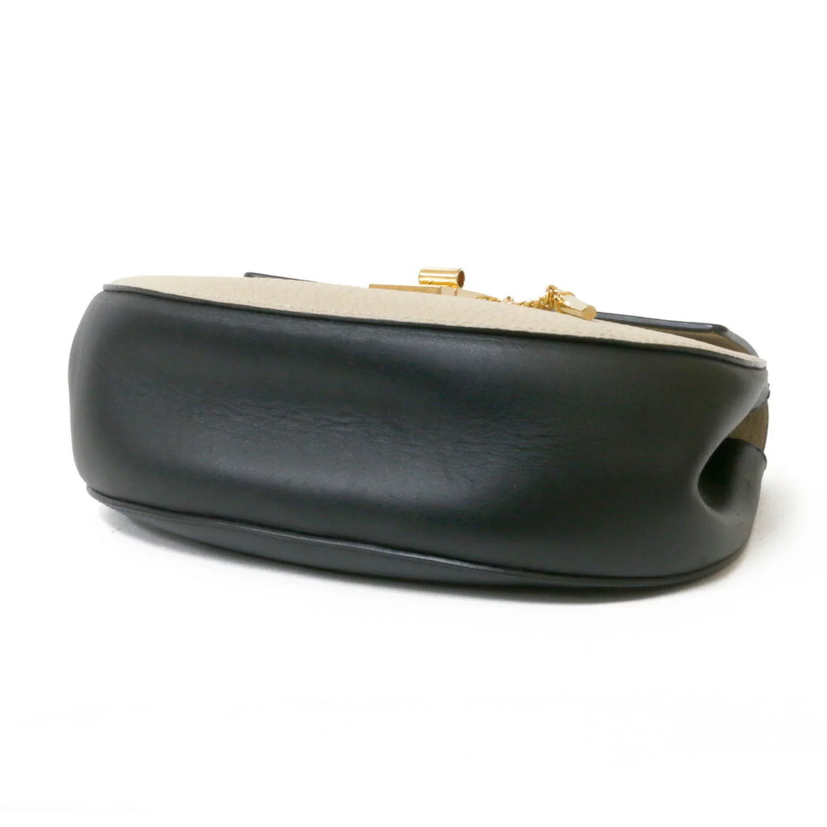 Pre-Owned Chloé Leather Sizehoulder Bag Beige,Black (Fair)