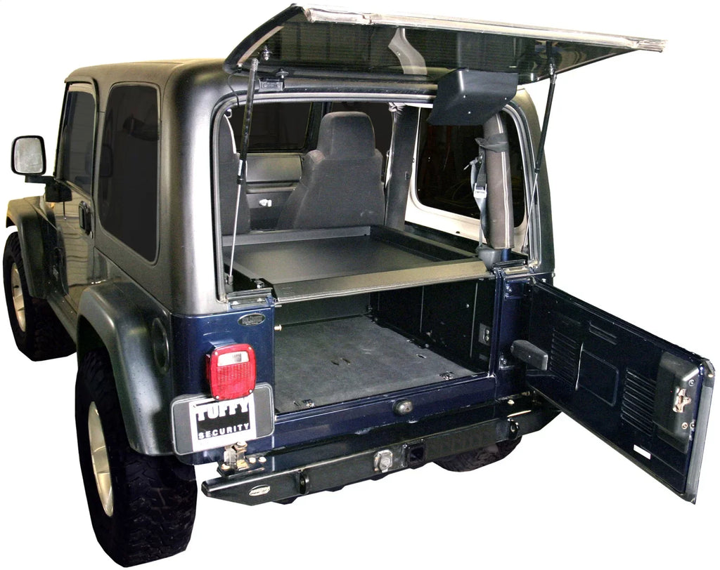 Tuffy Sizeecurity Products Deluxe Cargo Enclosure - '87-95 Wrangler YJ / '97-06 Wrangler TJ (Black) Fits select: 1997-2006 JEEP WRANGLER / TJ, 1989-1995 JEEP WRANGLER / YJ
