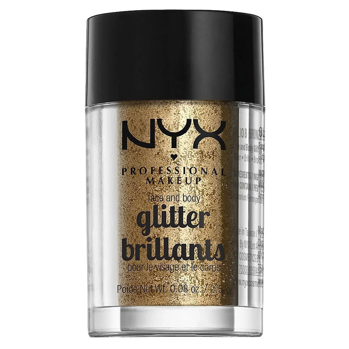 NYX Professional Makeup Face & Body Glitter, Bronze 0.08 oz Pack of 2