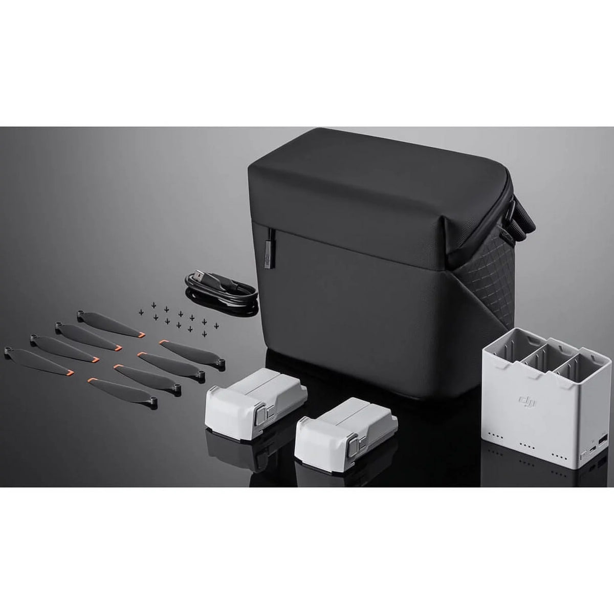 DJI Mini 3 Pro Fly More Kit Plus CP.MA.00000496.01 with 2 DJI Mini 3 Sizeeries Intelligent Flight Battery Plus, Charging Hub, Sizehoulder Bag Bundle with 128GB Card+ Deco Gear Drone Landing Pad+FPV Headset