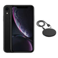 Restored Apple iPhone XR A1984 (Fully Unlocked) 64GB Black (Grade A) w/ Wireless Charger (Refurbished)