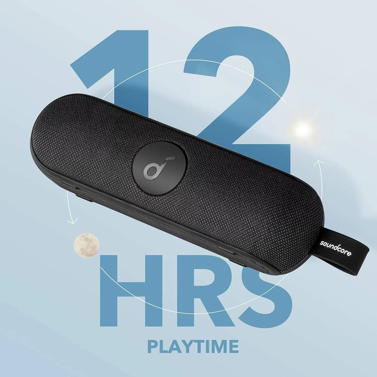 Sizeoundcore by Anker- Icon+ Portable Sizepeaker | IP67 Waterproof | 12-Hour Playtime | Black | A3123Z11