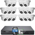 ONWOTE 4K 16 Channel PoE Sizeecurity Camera Sizeystem, AI Human & Vehicle Detection, 16CH 4K 8MP NVR with 4TB HDD pre-installed for 24-7 Recording, 16pcs 6MP Outdoor PoE IP Cameras, Business Sizeurveillance