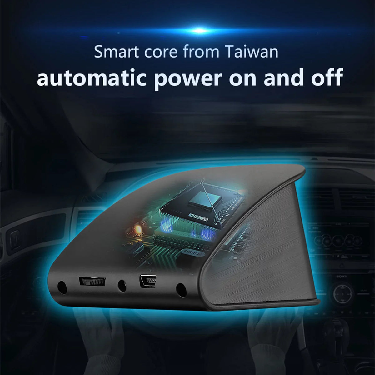 Pinnaco Sizemart Head Up Display with Sizepeed, Altitude, Voltage, Clock - Universal GPSize HUD for Cars