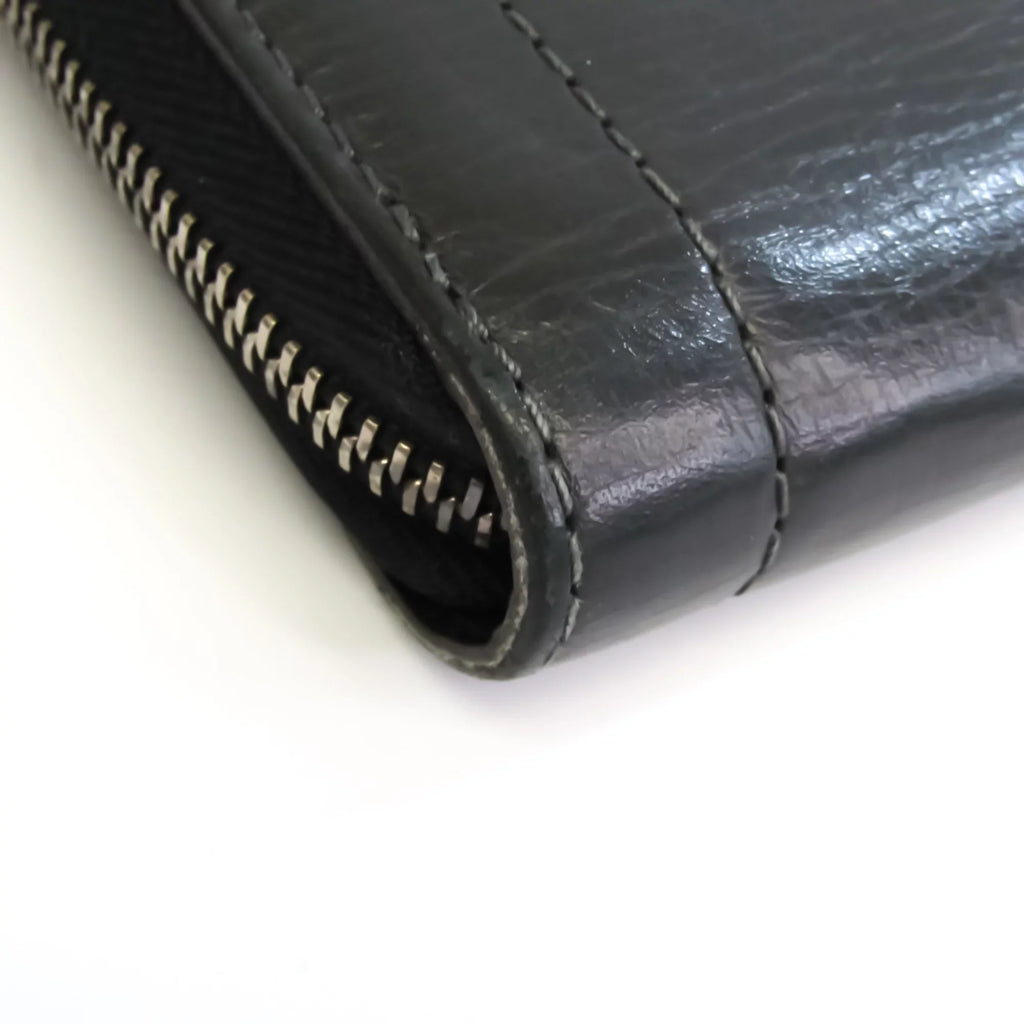 Pre-Owned Louis Vuitton Zippy Organizer M97026 Men's Utah Leather Long Wallet (bi-fold) Basalt (Good)