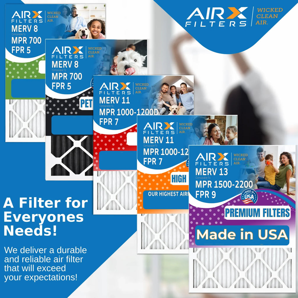 16x25x5 Air Filter MERV 13 Comparable to MPR 1500 - 2200 & FPR 9 Compatible with Ultravation 91-005 Premium USizeA Made 16x25x5 Furnace Filter MERV 13 by AIRX FILTERSize WICKED CLEAN AIR.