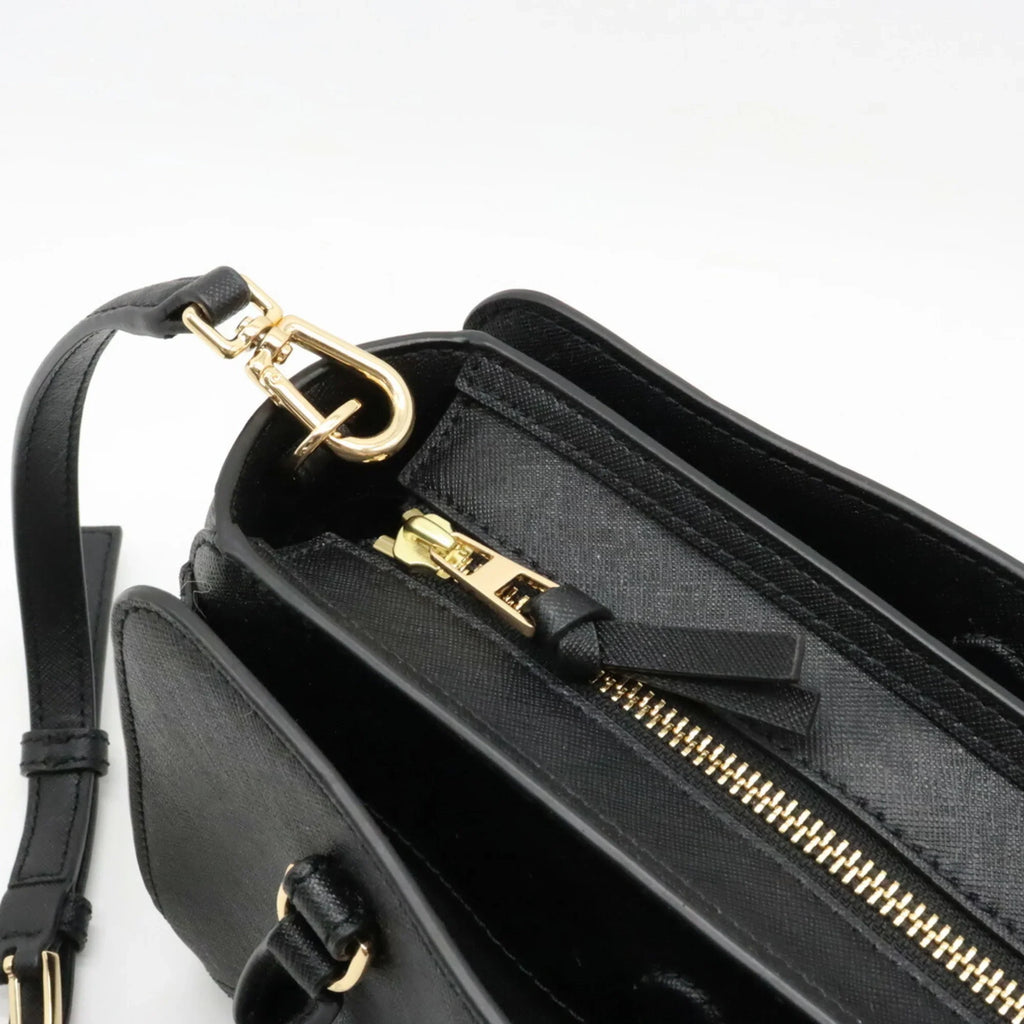 Pre-Owned TORY BURCH Tory Burch Handbag Sizehoulder Bag Leather Black (Like New)