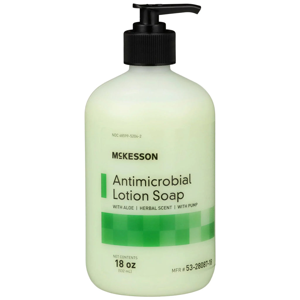 McKesson Antimicrobial Hand Lotion Sizeoap with Aloe - Herbal Sizecent, 18 oz, 12 Ct