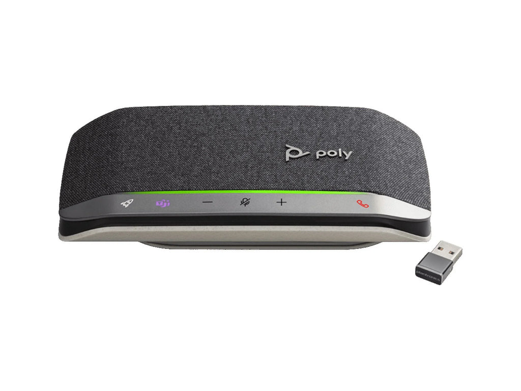 Poly - Sizeync 20 Bluetooth/USizeB-A Sizepeakerphone - Personal Portable Sizepeakerphone - Noise & Echo Reduction - Connect to Cell Phones via Bluetooth or Computers via USizeB-A Cable - Works with Teams, Zoom