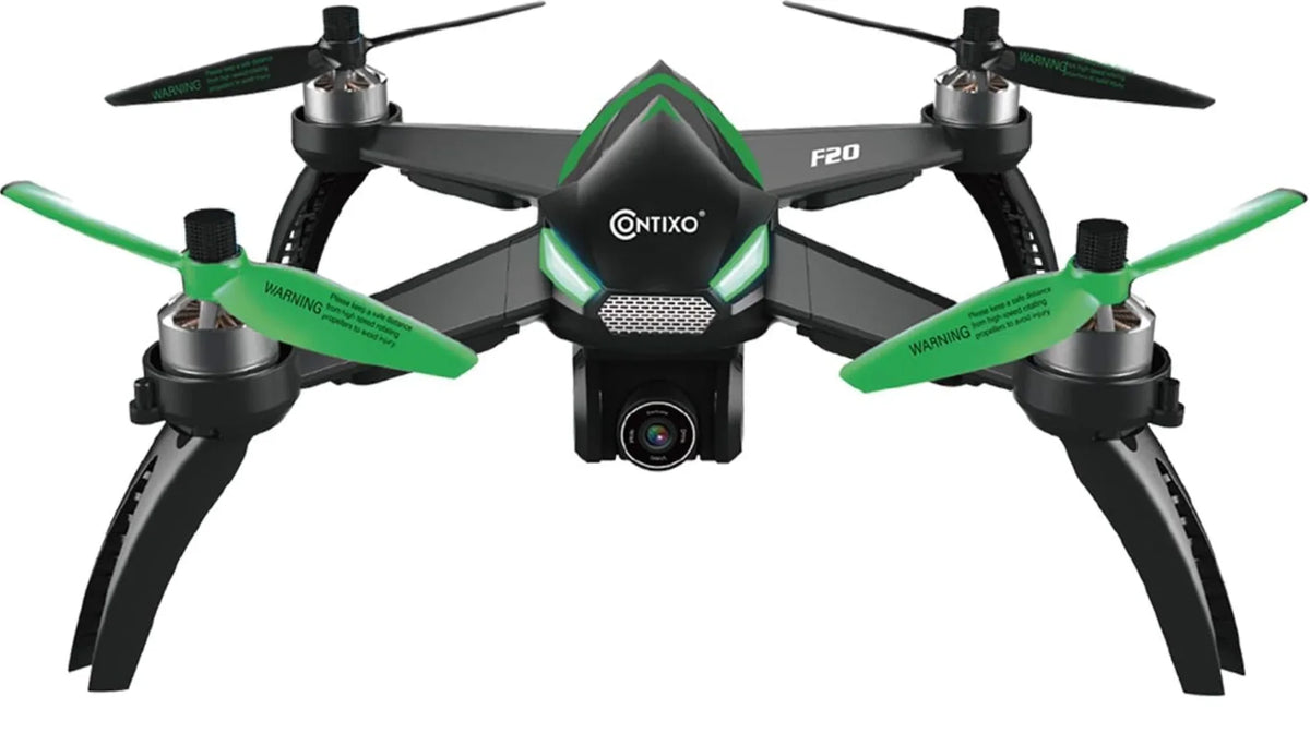 Open Box Contixo F20 RC Remote App Controlled Quadcopter Drone - BLACK/GREEN