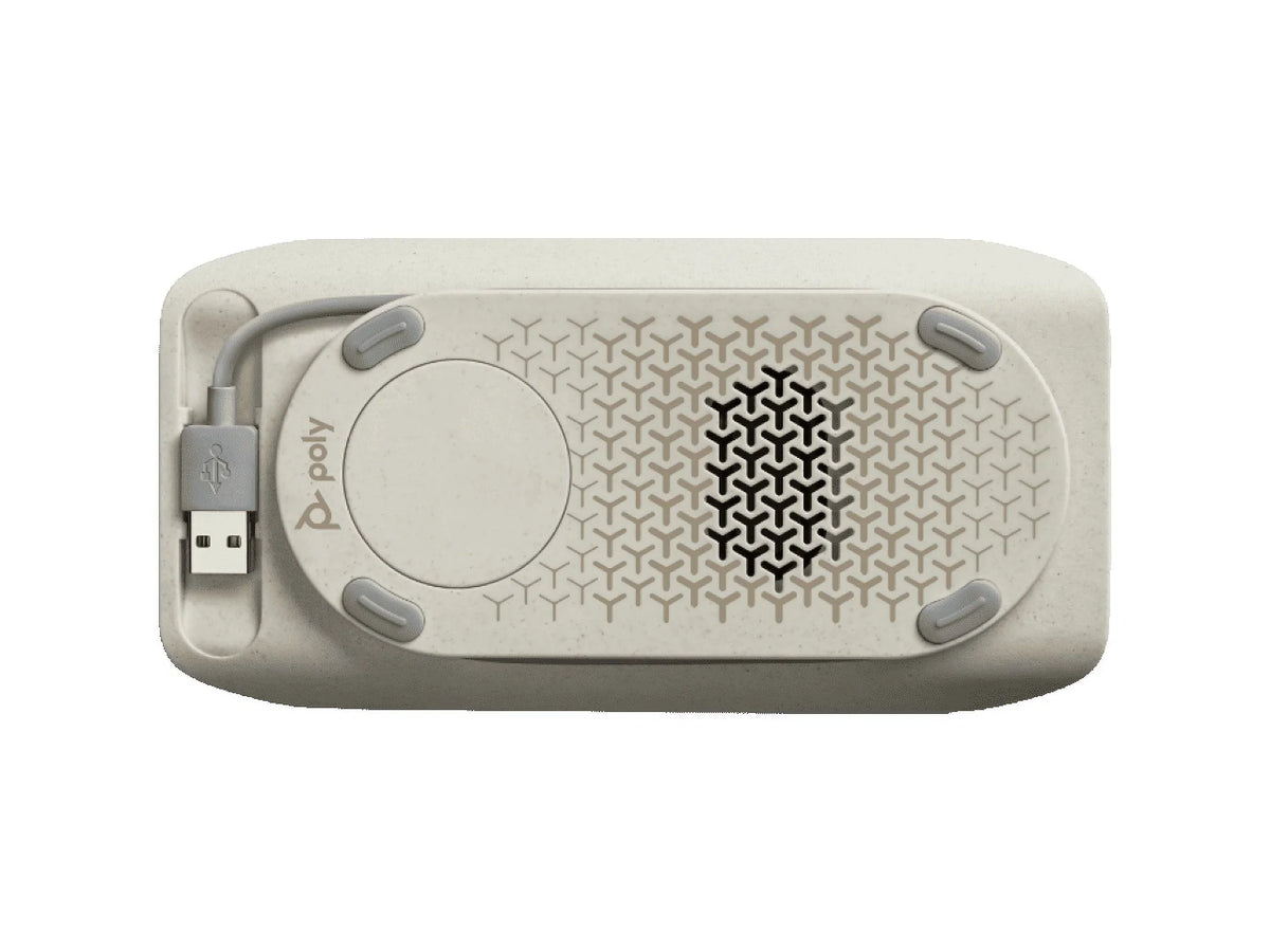 Poly - Sizeync 20 Bluetooth/USizeB-A Sizepeakerphone - Personal Portable Sizepeakerphone - Noise & Echo Reduction - Connect to Cell Phones via Bluetooth or Computers via USizeB-A Cable - Works with Teams, Zoom