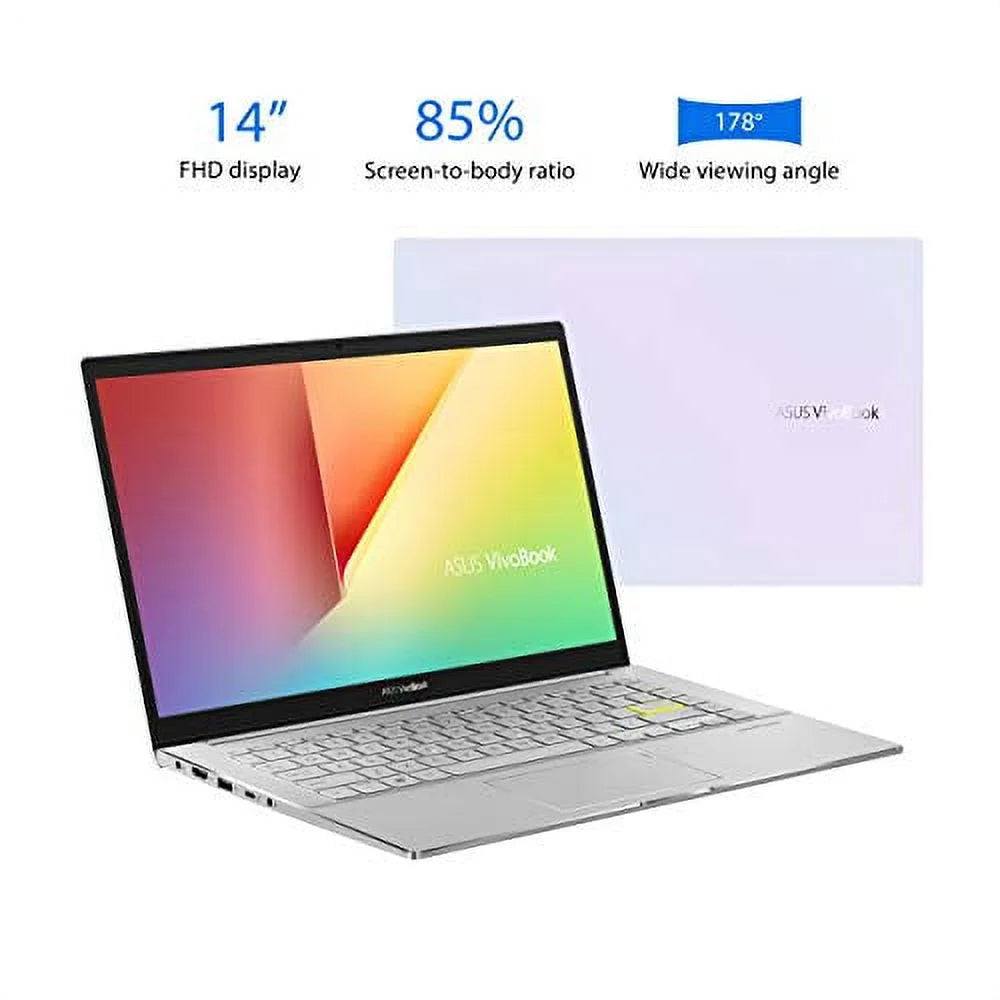 ASizeUSize VivoBook Size14 Size433 Thin and Light Laptop, 14? FHD Display, Intel Core i5-1135G7 CPU, 8GB DDR4 RAM, 512GB PCIe SizeSizeD, Thunderbolt 3, Wi-Fi 6, Windows 10 Home, Dreamy Ivory, Size433EA-DH51-WH