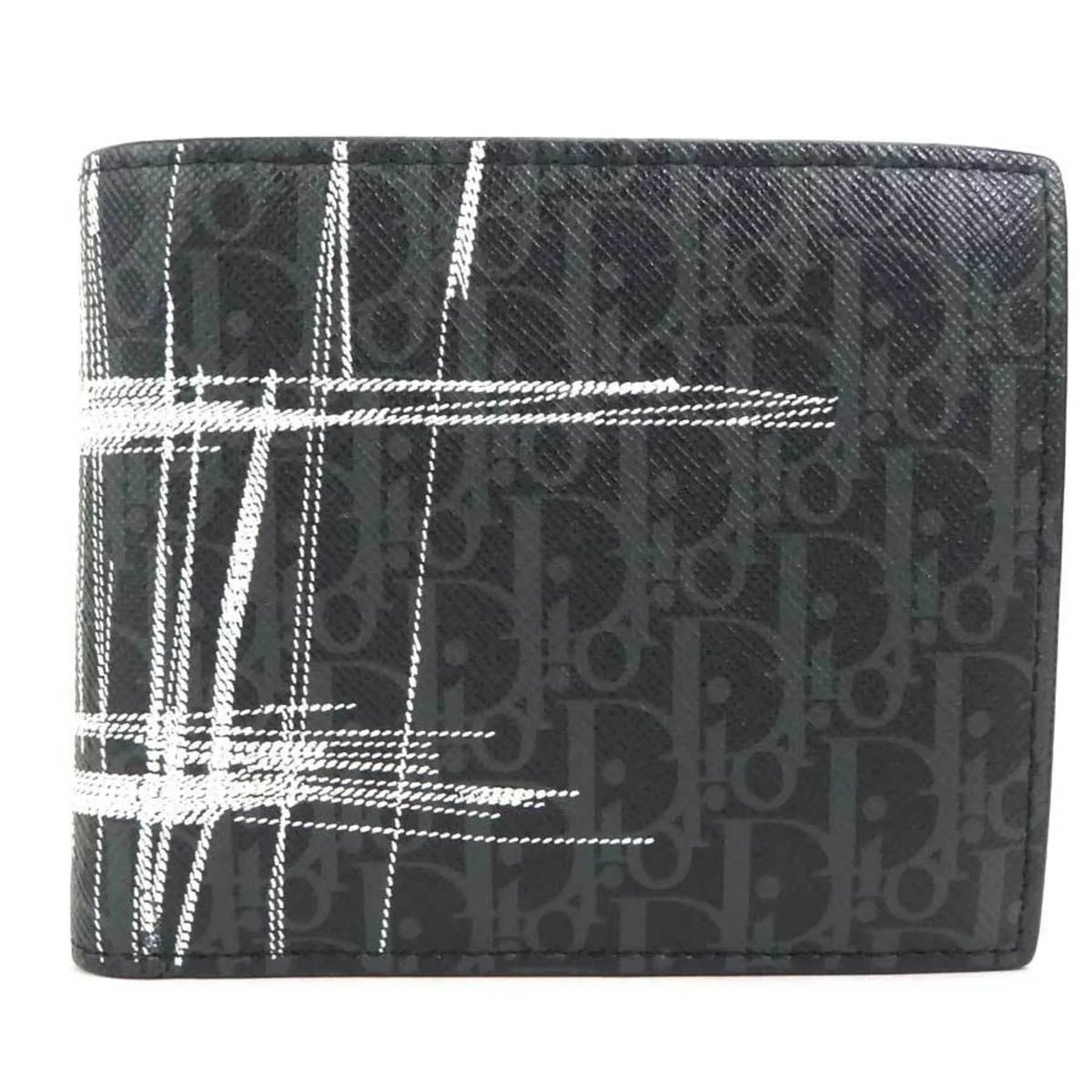 Pre-Owned Dior Homme DIOR HOMME folio wallet leather black series men (Good)