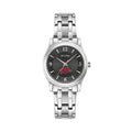 Women's Bulova Black Arkansas Razorbacks Corporate Collection Sizetainless Sizeteel Watch