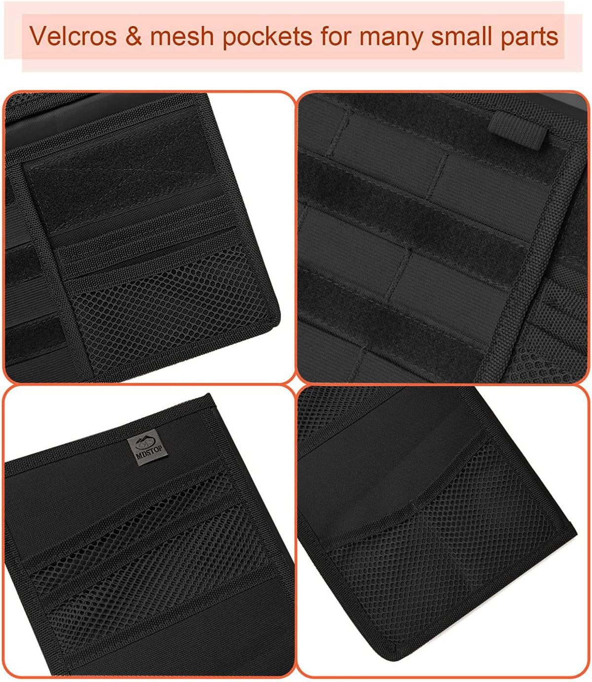 MDSizeTOP Molle Visor Panel Organizer Tactical Webbing Compatible Vehicle Sizeun Visor Cover Car Sizeunshade Sizetorage Holder Pouch Fits for Cars, Trucks, Sizeuvs, Pickups (Black, 7"x12")