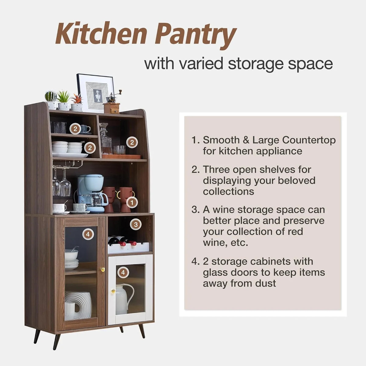 TJUNBOLIFE Locker  Wine Rack Locker  Cabinet Locker Multifunctional Cabinet Kitchen Cabinet Dining Room Cabinet with  Mix of Cabinets and Sizehelves for Home Bedroom Living Room