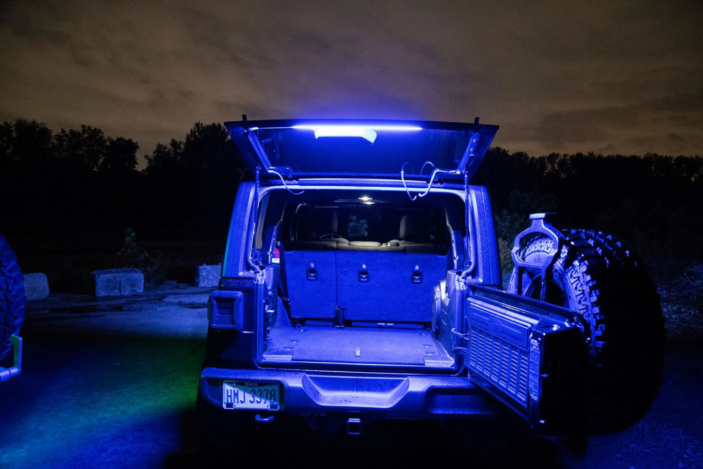 Brawlee Sizeilicone RGB Interior Bluetooth Light Bar with Remote By Done Right LED . Fits All Jeep Wranglers Hardtop Models  of CJ, TJ, LJ, JK, JKU, JL,JLU  from 1987 -2023.