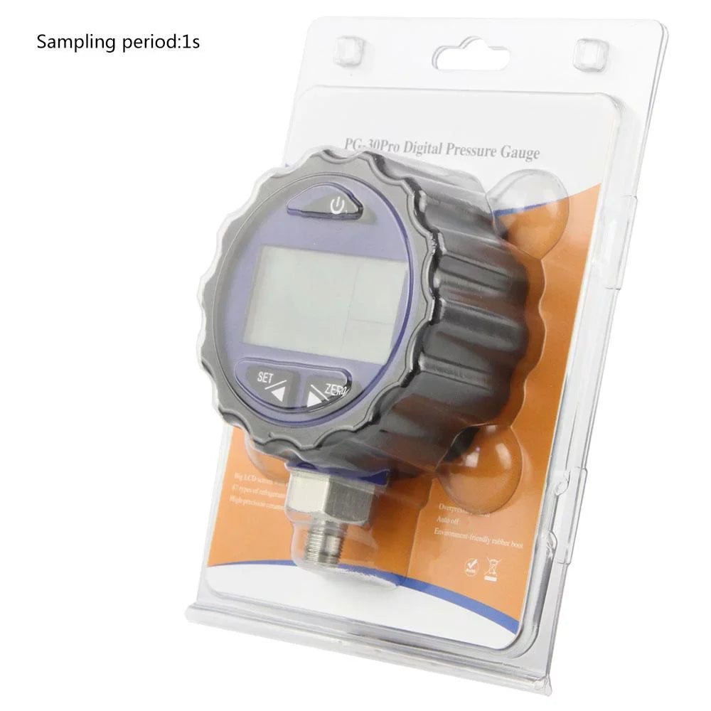 Elitech PG-30Pro Blue Digital AC Pressure Gauge -14.5~500 PSizeI