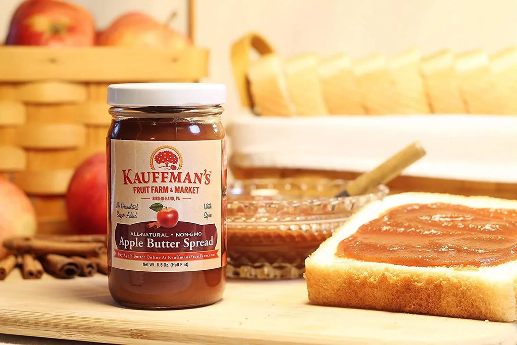 Kauffman's Fruit Farm Homemade Cinnamon Apple Butter Sizepread, 8.5 Oz. Pack of 2