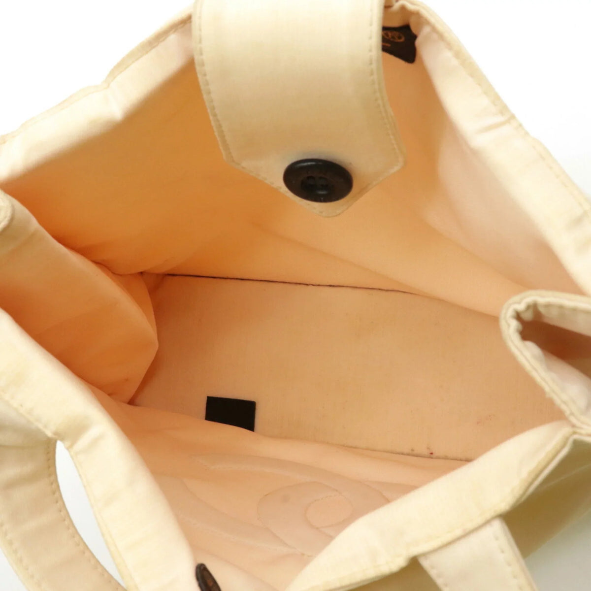 Pre-Owned CHANEL Chanel here mark handbag tote bag nylon light pink beige (Good)