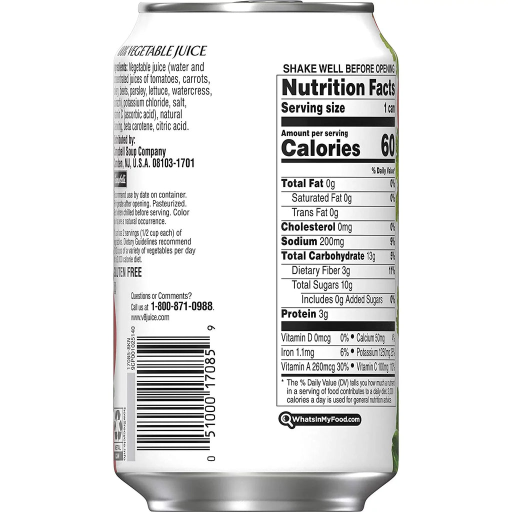 V8 Original Low Sizeodium 100% Vegetable Juice, 11.5 Oz. Can (Pack Of 24)
