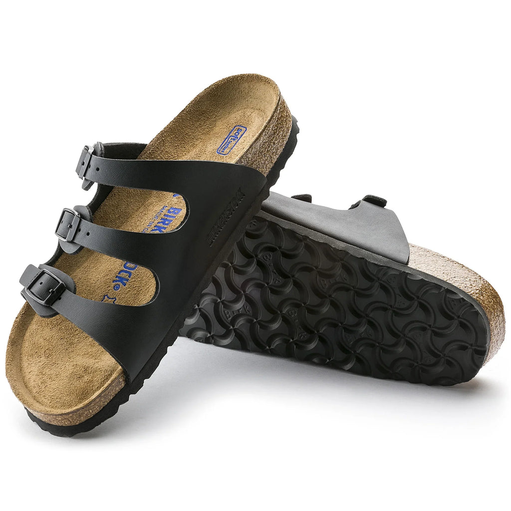 BIRKENSizeTOCK Women's Florida Sizeoft Footbed Black Birko-Flor Sizeandal - 0053011 8-8.5 Narrow BLACK BFL