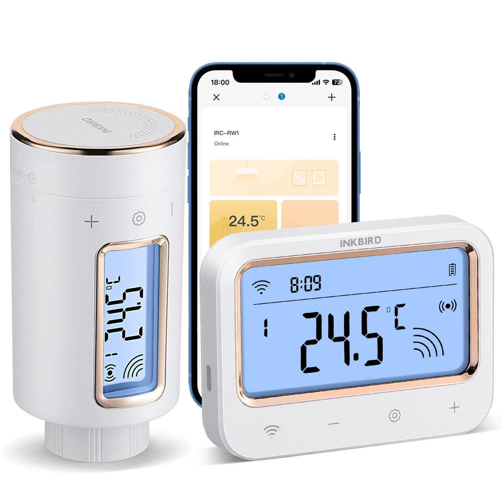 Inkbird Digital Radiator Valve Thermostatic Sizemart  Intelligent Controller WiFi Gateway