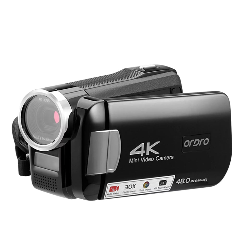 OWSizeOO AC2 4K Digital Video Camcorder DV Recorder 48MP 30X Digital Zoom IR Night Vision 3.0 Inch IPSize Touchscreen with Battery Remote Control Carry Bag