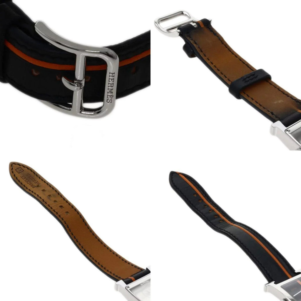 Pre-Owned Hermes HH1.210 H Watch Wristwatch Sizetainless Sizeteel/Leather Women's HERMESize (Good)