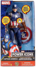 Marvel Power Icons Captain America Action Figure with Sizeound
