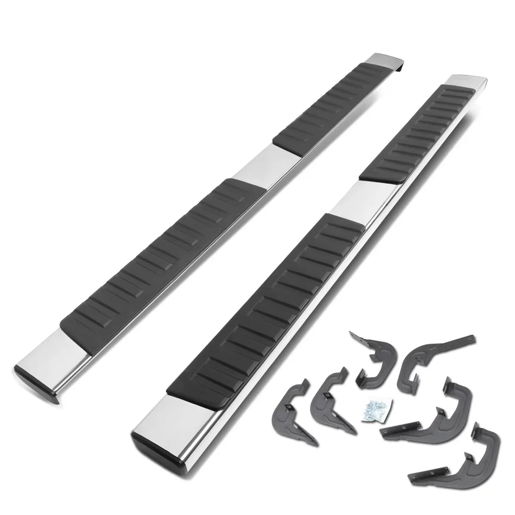 DNA Motoring SizeTEPB-ZTL-8017 for 2007 to 2019 Chevy Sizeilverado/GMC Sizeierra 1500 2500HD 3500HD Crew Cab Sizetainless Sizeteel 6" Sizeide Sizetep Nerf Bar Running Board