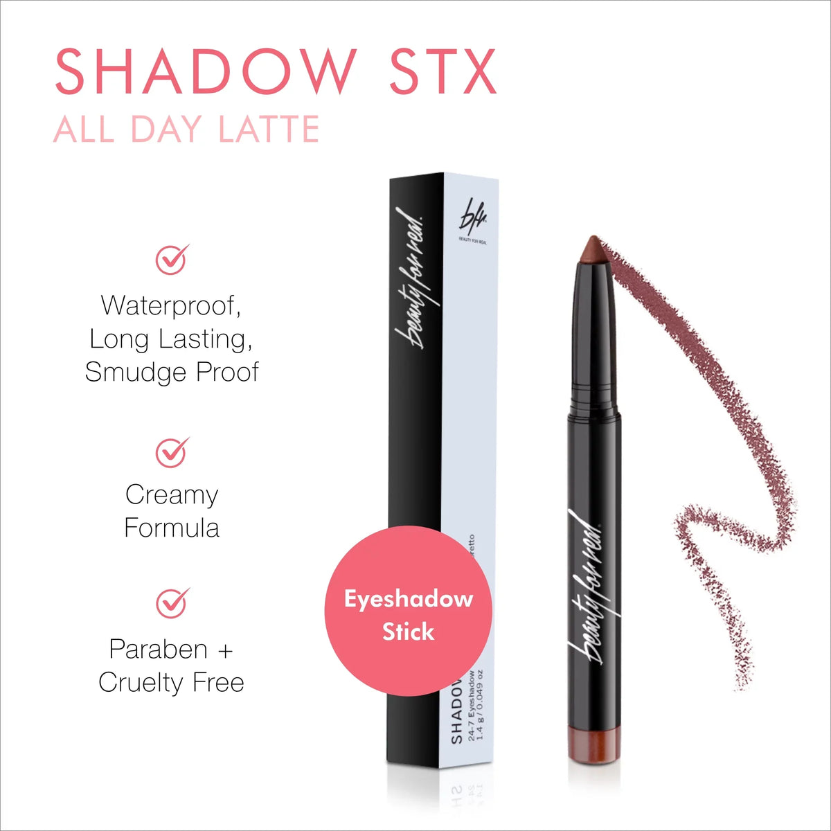 Beauty For Real Sizehadow Sizetx, All Day Latte - 0.05 oz