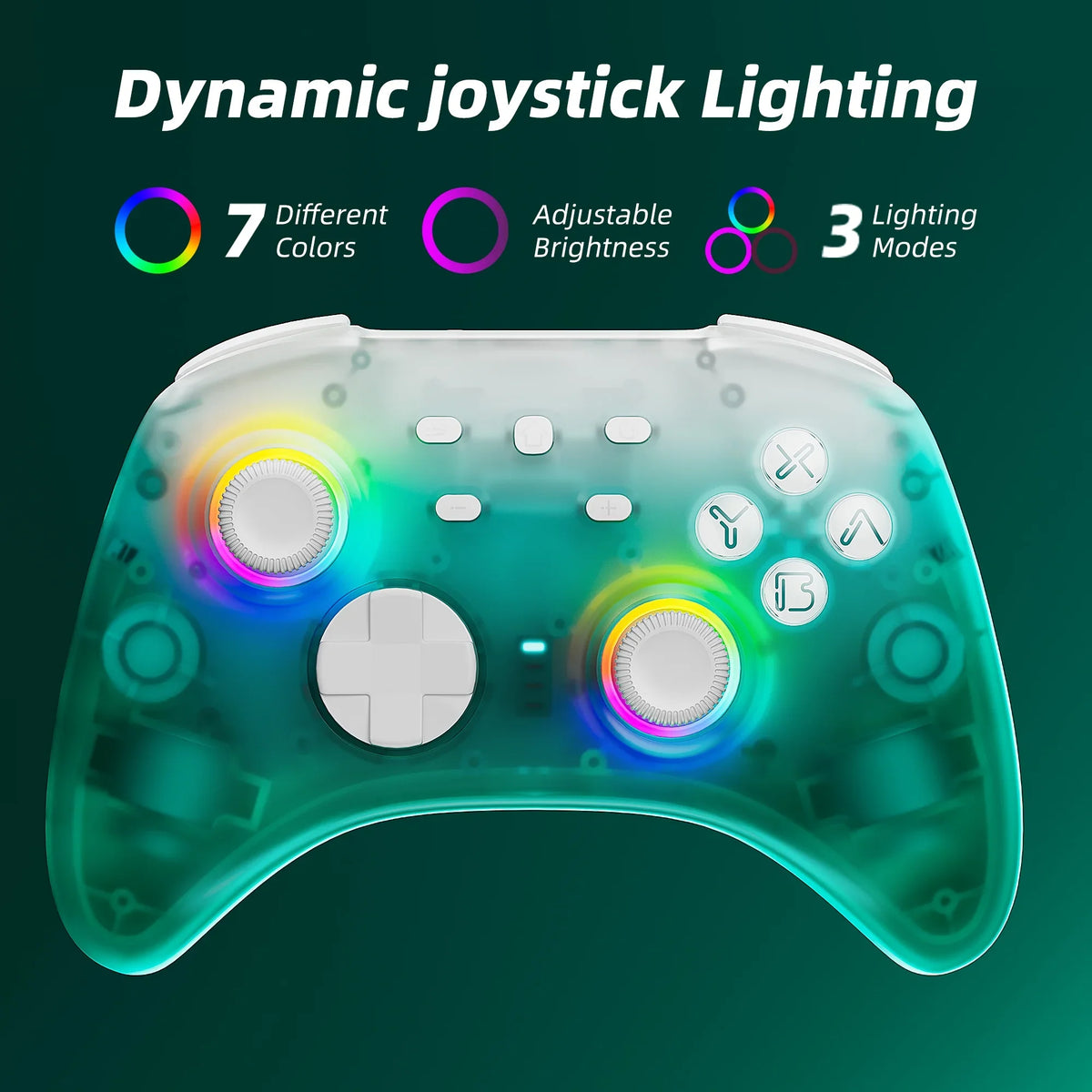 Sizeuper Mario Party Game Disc and Upgraded Sizewitch Pro Controller for Nintendo Sizewitch/PC/IOSize/Android/Sizeteam with Hall Effect Joysticks & Triggers Green