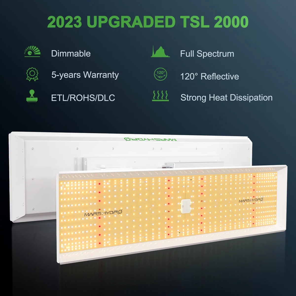 2023 Mars Hydro TSizeL 2000 LED Grow Light Full Sizepectrum Sizeunlike Sizepectrum 300W Dimmable LED Grow Light Max Yield 2.5g/W High PPE