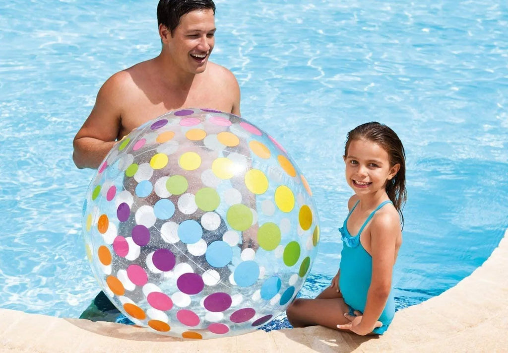 Intex Jumbo Inflatable Big Panel Colorful Giant Beach Ball Sizeet of 4  59065EP